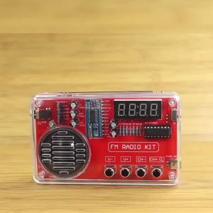 Aideepen | DIY FM Radio Electronic Kit 50-108MHz Adjustable IC RDA5807 with LED Digital Display DIY Soldering Kit 3W Speaker Dual Power