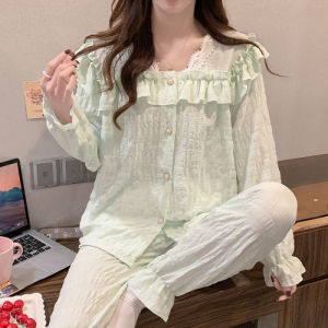 JIFANPAUL | Spring & Autumn Cloud Cotton Sweet Set Sleepwear