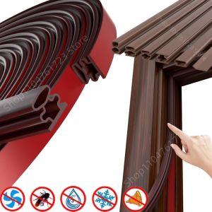 6M Security Door Access Door Window Sealing Strip TPE Self-Adhesive Weatherproof Anti-Collision Strip Sound Insulation Strip