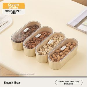 Aesthetic Living Room Snack Storage Box Divided Plate with Lid