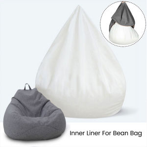 Large Bean Bag Lazy Seat Chair Sofa Inner Liner Cover Couch Soft Fluffy Breathable Adult Child Tatami Decorative No Padding