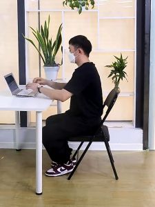 เก้าอี้พับได้ เบาะหนังขนาด48x45x80cm เครื่องมือที่สุดของการทำงาน