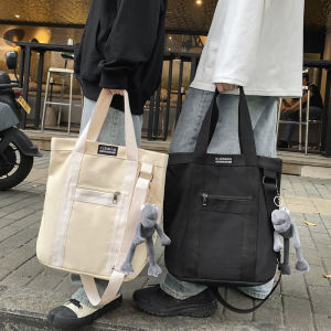 Canvas Bag Mens Messenger Bag Large Capacity Casual Shoulder Bag Female Easiest for Match College Student Handbag for Class Tote Bag