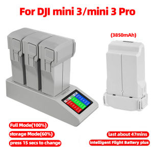 STARTRC LCD Battery Charger for DJI Mini 3/Mini 3 Pro Charge Three Intelligent Flight Battery plus Accessoriess