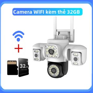 difang | Camera An Ninh WiFi Yoosee 15MP Ngoài Trời Theo Dõi Người Bằng AI 3 Ống Kính 3 Màn Hình 360 Độ ° Giám Sát PTZ Với Camera Quan Sát Ban Đêm Có Tầm Nhìn Ban Đêm Màu Sắc Đầy Đủ