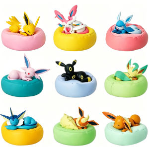 Bandai | Spot Hot Anime Character Eevee Multi Form Series Blind Box Desktop Decoration Ornament Set Toy Scene Building Props Mystery Gift