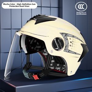 JUNHAOLONG | Universal Helmet for E-bike and Motorbike 4 Seasons Sun Protection