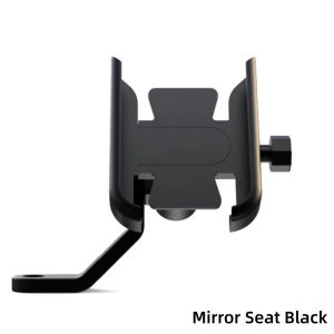 Motorcycle Bicycle Phone Holder 360 Rotatable Handlebar Aluminum Alloy Phone Holder Rearview Mirror Mobile Cell Phone Bracke