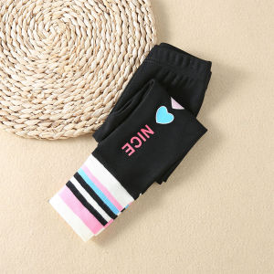 กางเกงเด็กผู้หญิงหนาๆ กางเกงขายาวทรงหลวมสไตล์เกาหลีสำหรับฤดูใบไม้ร่วงและฤดูหนาว กางเกงขายาวผ้าขนแกะสำหรับเด็กตัวเล็ก