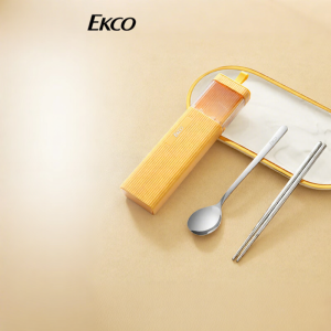 ชุดช้อนส้อมีดสเตนเลส 316 แบบพกพา สำหรับนักเรียน EKCO 3929 ชุดเครื่องมือส่วนบุคคล อุปกรณ์ทานอาหารแบบเรียบง่าย
