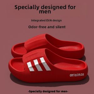Mens Summer 2024 New Thick Bottom Slip-resistant Indoor Home Bathroom Couples Slippers Comfortable EVA Material Outdoor Wearable