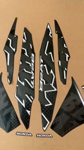 Striping Stiker Honda Beat Street 2024 2025 Full Hitam Putih List Motor Standar Fullset