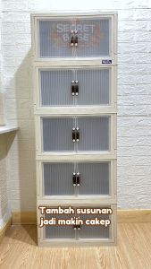 NAPOLLY POLIBOX 546 SUSUN 5 + RODA - Almari Plastik / Bok / Lemari Jumbo