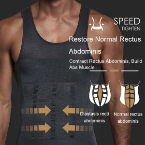 🔥Slim Fit Chest Binder for Men Firming and Toning Body Contouring Undergarment  Mens Body Shaping Vest Beer Belly Corset Tummy/Slim Fit Chest Binder for Men Firming and Toning Body Contouring Undergarment/Mens tummy Tuck Shapewear男士收腹塑身背心/腹部收腹塑身衣