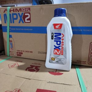 Oli Oil Mesin MPX 2 Mpx2 Honda AHM 10W-30 800ML 1 Karton isi 24 Botol Perdus