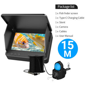 Underwater Fishing Camera 4.3" HD 1080P Monitor Fish Finder Night Vision Lights Portable Lake Boat Ice Fishing Carrying Case