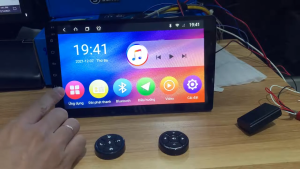 Bộ 10 Phím Bấm Điều Khiển Trên Vô Lăng Ô tô Xe Hơi Dùng Cho Màn Hình Android Đầu DVD và Màn Zin xe