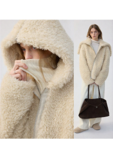 epoque de rueen | Stylish Detachable Fur Collar Puffy Jacket Winter