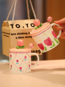 Túi Đựng Cà Phê Tulip Sáng Tạo Giá Trị Thẩm Mỹ Cao Cốc Đựng Nước Quà Tặng Sinh Nhật Cho Nữ Cốc Đựng Cà Phê Cốc Đựng Cà Phê Có Nắp Và Thìa