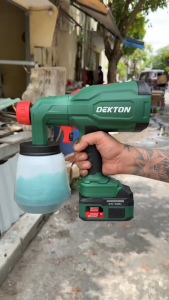 Súng phun sơn dùng pin Dekton M21-SPS1000 Màu Xanh Màu Xám và Màu Olive