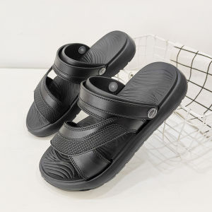 Original Mens Summer Thick Bottom Sandals Outdoor Wear Rubber Slippers Anti-Slip Deodorant Beach Shoes Comfortable Breathable