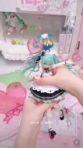 Bandai | New Hatsune Miku Anime Figure Toys Birthday Party Styling MIKU Kawaii Cartoon PVC Action Figurine Model Doll Birthdays Gift Kids