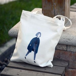 กระเป๋าผ้าใบความจุขนาดใหญ่สำหรับผู้หญิง กระเป๋าถือลายการ์ตูนสไตล์เกาหลี กระเป๋าถือแบบตั้งขึ้น กระเป๋าผ้าใบแบบยืดหยุ่น