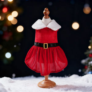 Pet Cat Christmas Dress Cute Santa Claus Outfits for Small Medium Cats Dogs Skirt Festival Dress Up Sphynx Costume Party Gifts