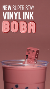 Maybelline Super Stay Vinyl Ink Boba - 16H Longwear Transferproof Instant Shine Milk Tea Scented Liquid Lipstick Kissproof Matte