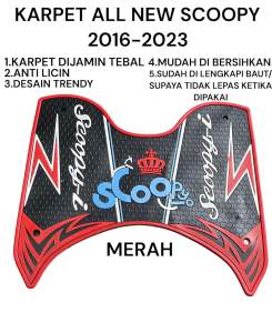 KARPET MOTOR ALAS KAKI ALL NEW HONDA SCOOPY 2016-2023 ANTI SELIP KARPET MOTOR ALIS KAKI HONDA SCOOPY 2016-2023
