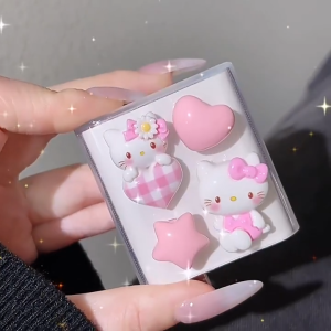 HUFANG เคสป้องกันสายชาร์จข้อมูล Hello Kitty Kuromi และชุดม้วนเก็บสำหรับอะแดปเตอร์ชาร์จเร็ว Apple 18W 20W เคสชาร์จโทรศัพท์