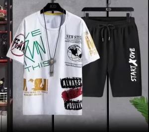 Summer Mens Sets Fashion Tracksuit Men Short Sleeve T Shirts+sport Shorts suits for men Casual Man Clothing Joggers Tracksuits