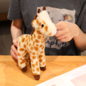 25/35cm Simulation Giraffe Plush Lifelike Stuffed Doll Home Ornament Zoo Souvenir Birthday Gifts