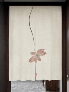 New Chinese Style Door Curtain Partition Curtain Bedroom Semi Curtain Kitchen Bathroom Blocking Cloth Curtain Home Decor