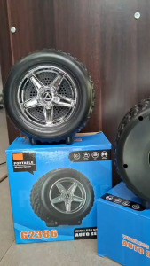 SPEAKER BLUETOOTH G2386 WIRELESS 5.1 SPEAKER MUSIC BASS BENTUK BAN MOBIL SPEAKER MODEL RODA BAN Bluetooth TF USB FM TWS