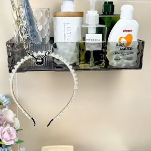 ที่ใส่สบู่ ชั้นวางสบู่ ตะกร้าแขวนผนัง ห้องน้ำพลาสติกชั้นเก็บ ฟรีเจาะถาดห้องน้ำ Cutieworld