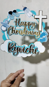 Personalized / Customized Christening Baptismal Baby Boy / GirlTheme Cake Topper