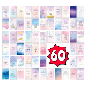 60pcs Starry Sky Fantasy Series Uplifting Positive Affirmation Note Cards With Inspirational Quotes For Support Bithday Gifts