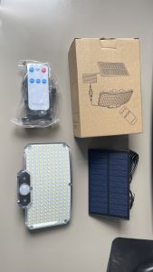 234 LED Solar Lights Outdoor Motion Sensor Dusk to Dawn Solar Powered Security Flood Light Split 16.5ft Cable for Wall Garden