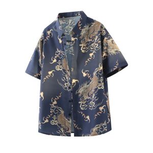 JIARONG | Mandarin Style Dry-Fit Short Sleeve Shirt