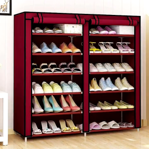 FurnishFiesta Shoe Rack Organizer Home Use Simple Shoe Cabinet Multifunctional Shoe Rack Organizer Fabric dustproof shoe cabinet