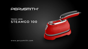 PerySmith SteamGo 100 Travel Iron [Anti Burn + Calc Clean]