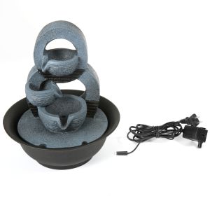 【Home Decor】Style 5 Tabletop Water Fountains Resin Crafts Feng Shui Fountain Home Office Decor Indoor Water Fountain Rockery Landscape Ornament Zen Meditation Waterfall Gift