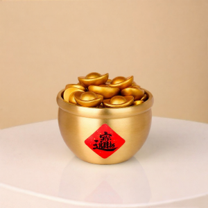 YOUYANTANG | Prosperity Attracting Brass Treasure Pot Decorative Ornament