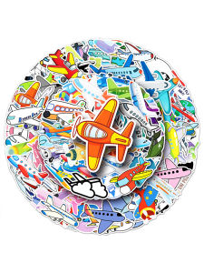 101-Piece Set Cartoon INS Style Airplane Decal Stickers Vehicular Graffiti Decorative Water Cup Guka Sticker Album Supplies