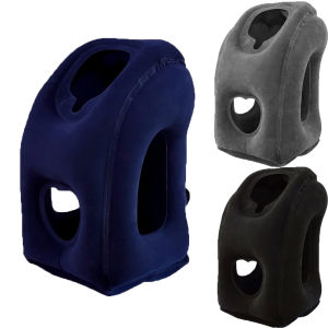 Portable Inflatable Travel Pillow Neck Support for Office Sleepouts Outdoor Camping f2 Naps Airplane Flights Train