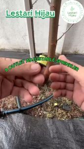 8 Outlet Adjustable Irrigation Sprinkler with 4/7mm Inlet 360 degree adj/Pemancar Pengairan Titisan Laras 8 Lubang