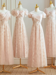 Elegant Pink French Maids Dress 2025 New Wedding High Quality Unique Personality Sister Dress Maids Group Gown One Piece