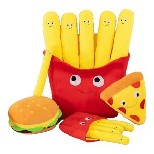 QIAOSHANG | Cute and Creative Hamburger French Fries Pizza Plush Toy Pillow for Girls and Children
