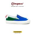 [Official Product] Sepatu Compass Retrograde Slip On RGB - Blue Green. 